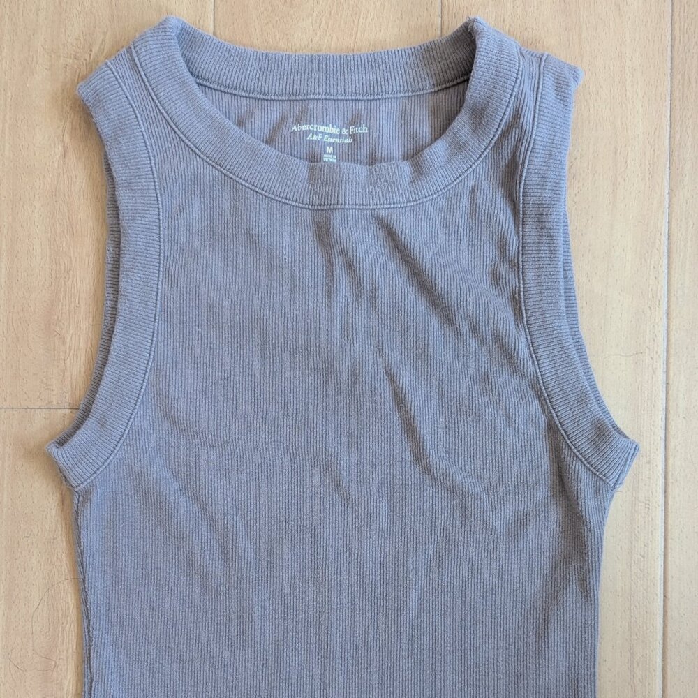 Cropped Crew Essential Tank (A&F Essentials, Size M, Brown)